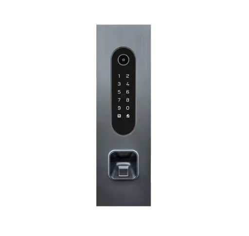 [FTBM26KF-QR-EKEY] Clavier d'accès/Lecteur badge/Bluetooth/NFC/Lecteur QR: 1 relais, Wiegand et Cloud.  Bronze mat, encastré avec découpe Ekey 77x257x30 mm. Lectreur Ekey non inclu.s