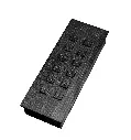 Clavier d'accès noir mat autonome 2 relais + Wiegand montage en saillie 51x136x25mm
