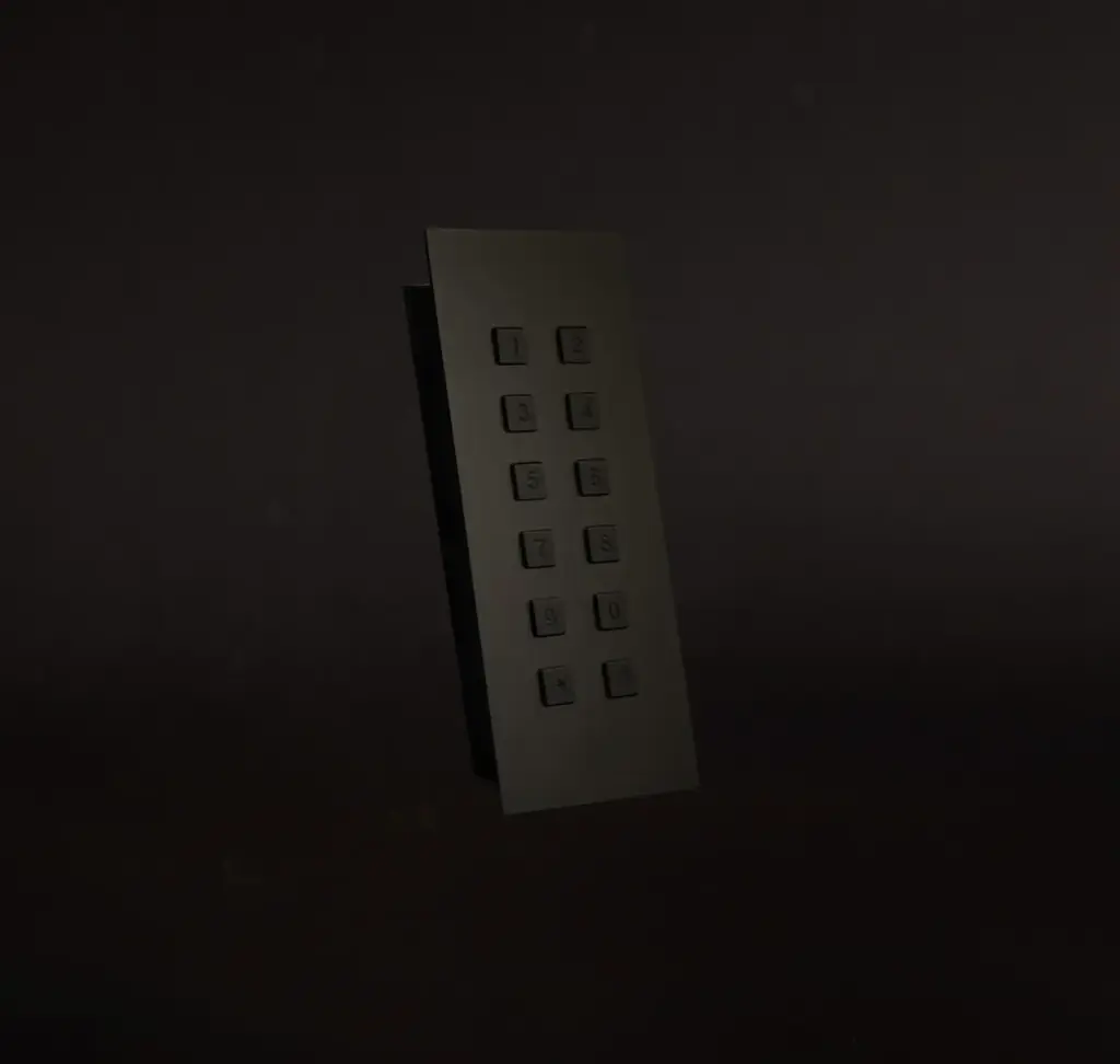 Clavier d'accès bronze mat autonome 2 relais + Wiegand montage en saillie 51x136x25mm