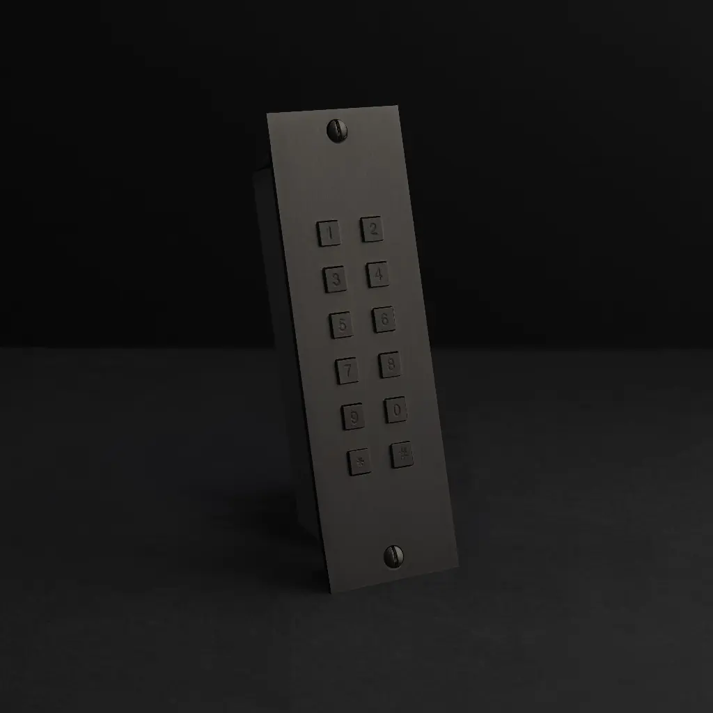 Access keypad bronze fusil stand alone 2 relays + wiegand flush-mounted 55x166x25mm