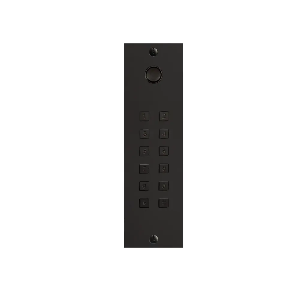 Access keypad bronze fusil + bell button stand alone 2 relays + Wiegand flush-mounted 55x191x25mm