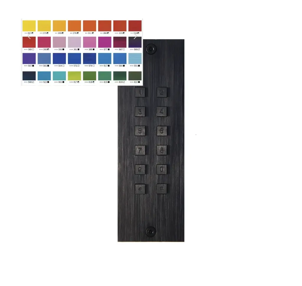 Clavier d'accès autonome 2 relais+wiegand encastré 55x166x25mm. Couleur RAL de votre choix
