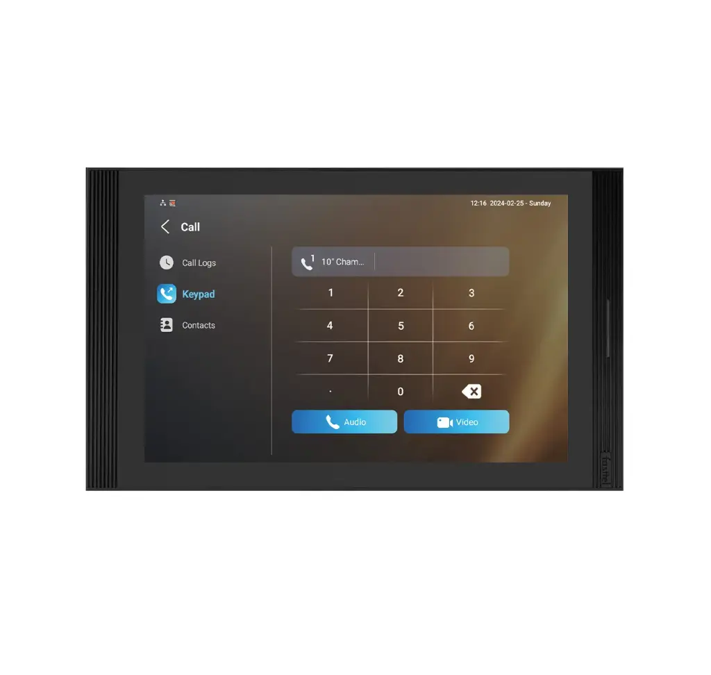 Station vidéo intérieure universelle SIP Android 10", noire