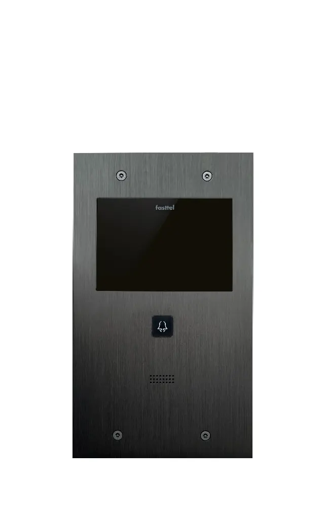 The FT600SIP-M is an intercom with 2 sip accounts, black anodized and has 1 push button. 263x154mm.