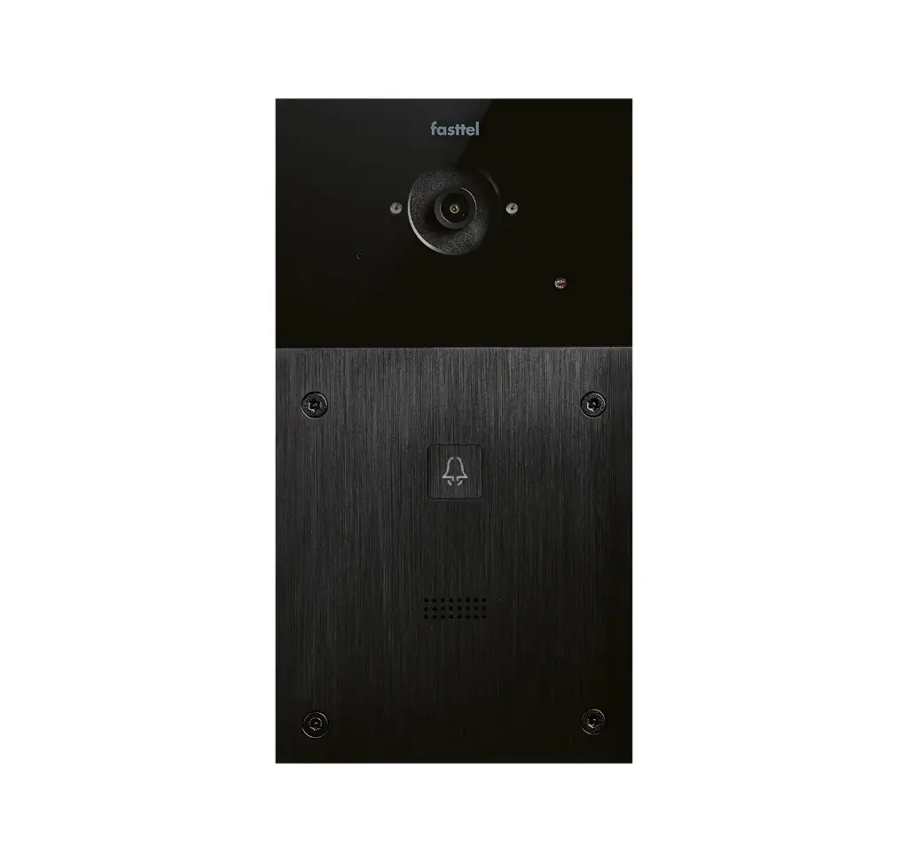 The FT600SIPVC is a videophone with 2 sip accounts, black anodized and has 1 push button and color camera. The supplied housing allows the device to be placed both on- and flush-mounted. 216x116mm.