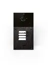 De FT600VC-4 is een videofoon met 2 sip accounts, zwart geanodiseerd en beschikt over 4 drukknoppen en kleuren camera. De meegeleverde behuizing laat toe het toestel zowel op-als inbouw te plaatsen. 216x116mm.