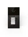 De FT600VC-5 is een videofoon met 2 sip accounts, zwart geanodiseerd en beschikt over 5 drukknoppen en kleuren camera. De meegeleverde behuizing laat toe het toestel zowel op-als inbouw te plaatsen. 216x116mm.