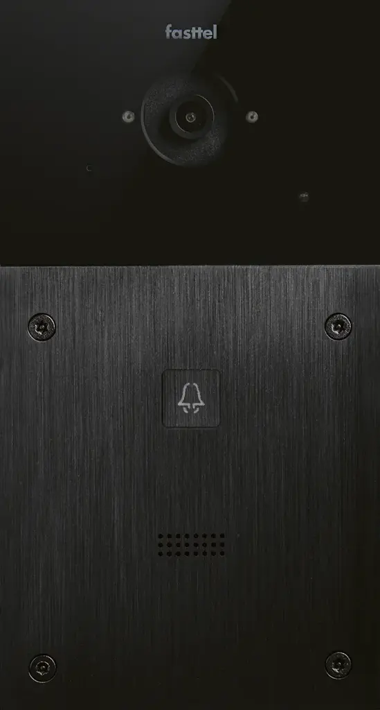 Doorphone Entry, black,1 Button, camera (only for expansion of a kit) 216x116mm