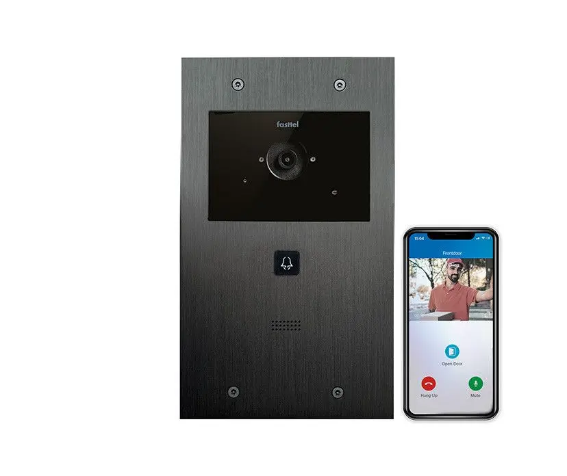 Videokit Plug & Play: Buitenpost 1 knop zowel in-als opbouw 263x154mm + 4xApp licentie