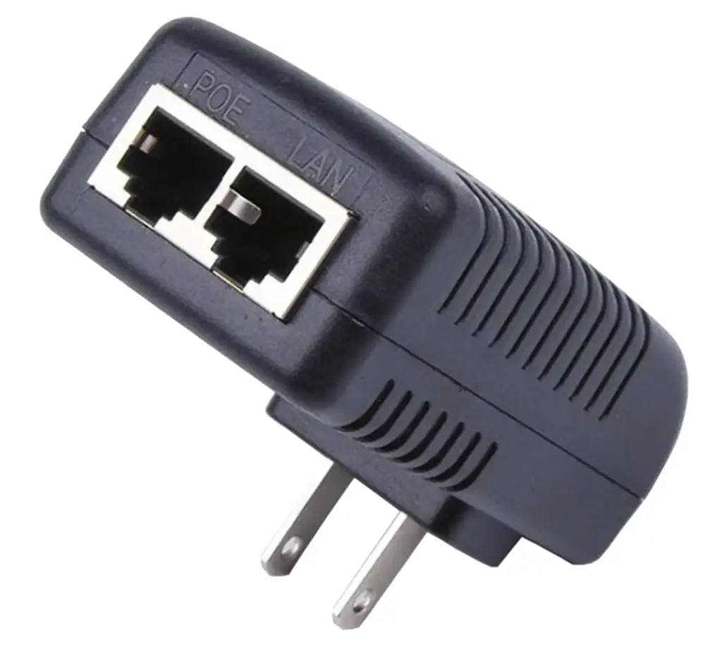POE injector AC/DC 350mA for normal socket. This allows the FT600W/FT30CC indoor station to be powered by POE, allowing it to function via both LAN and WIFI.