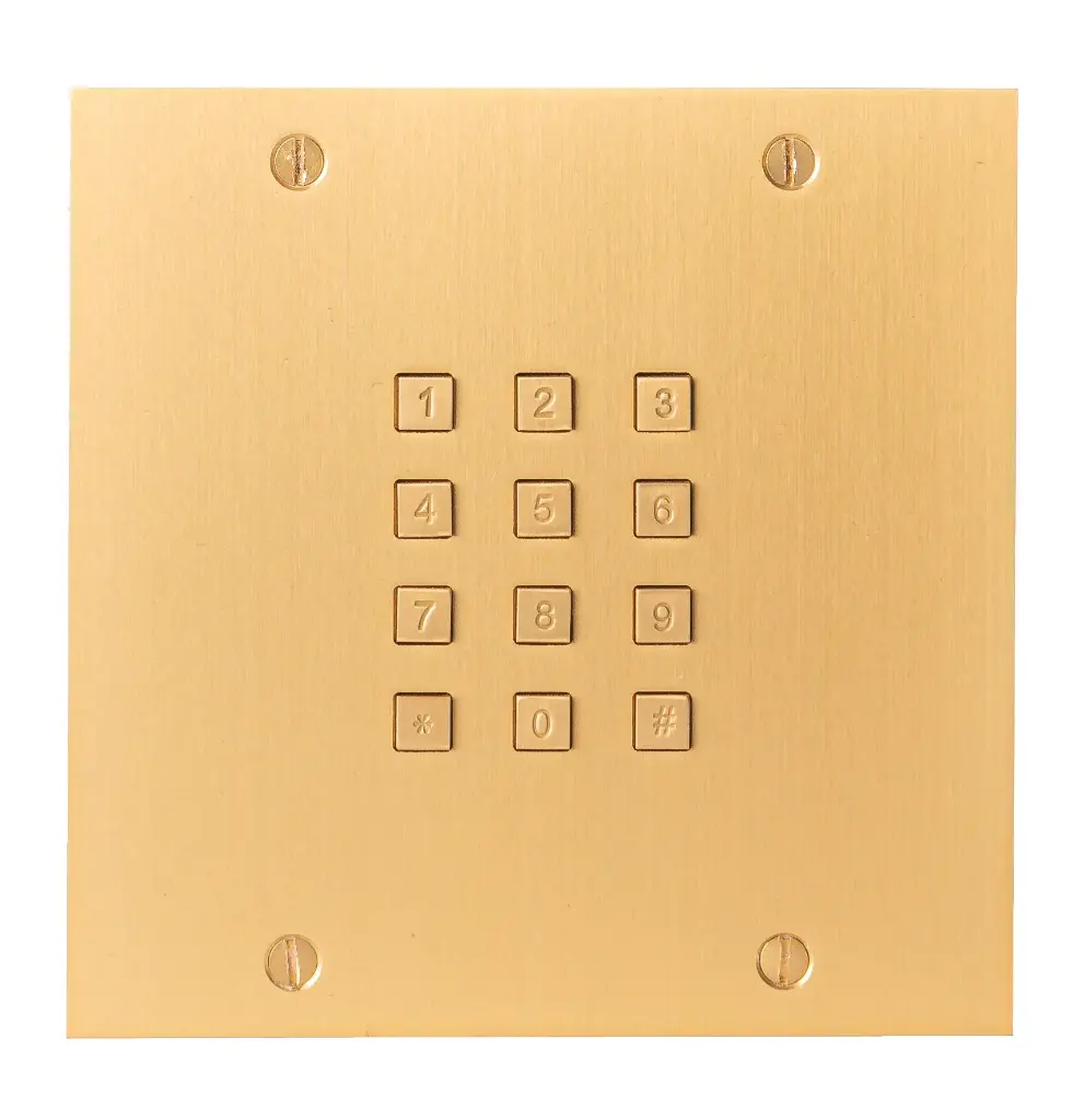 Access keypad bronze gold, stand alone (via FT25KINT) and Wiegand, 143x145