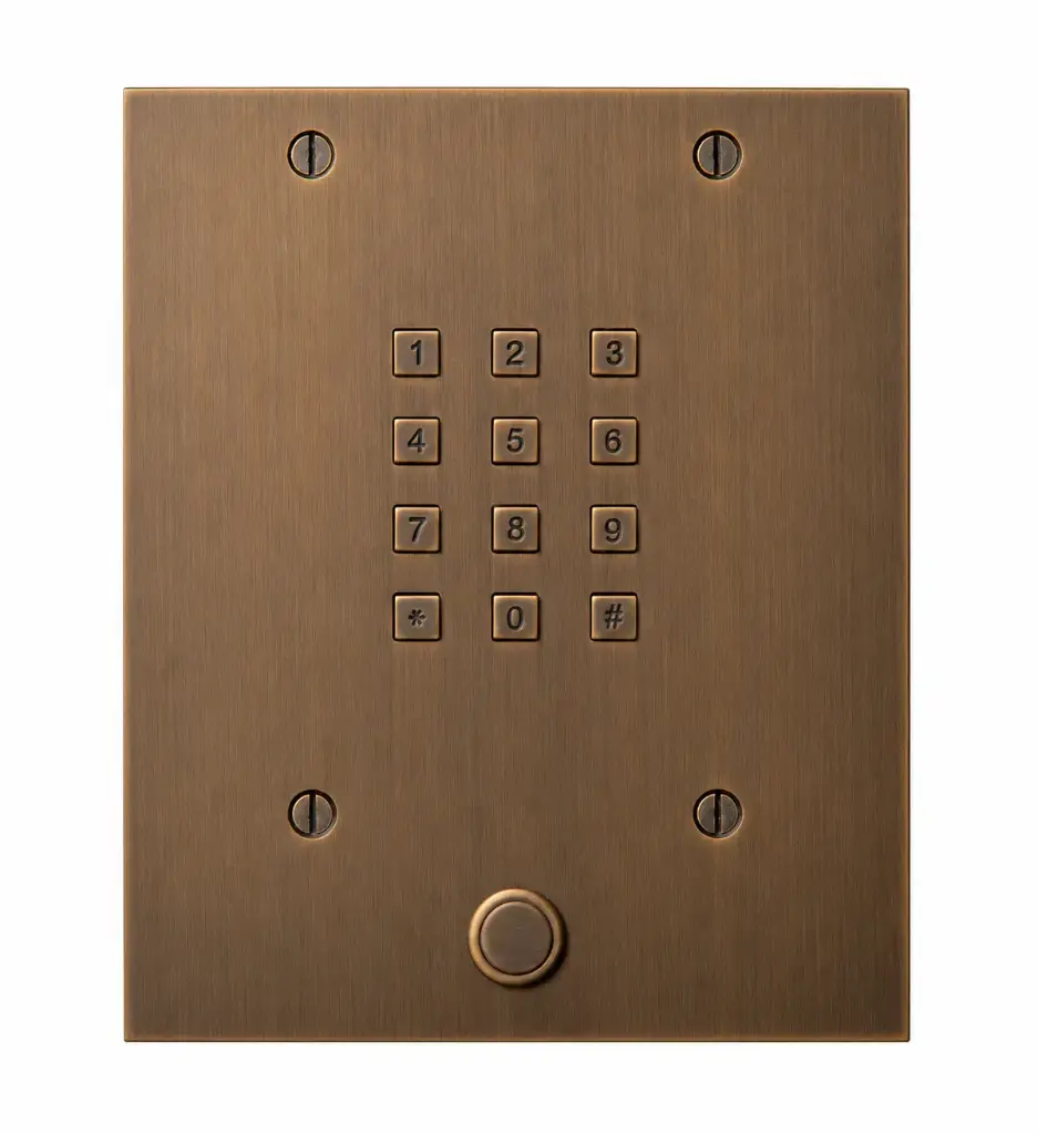 Access keypad Bronze rustic stand-alone and wiegand, push button included