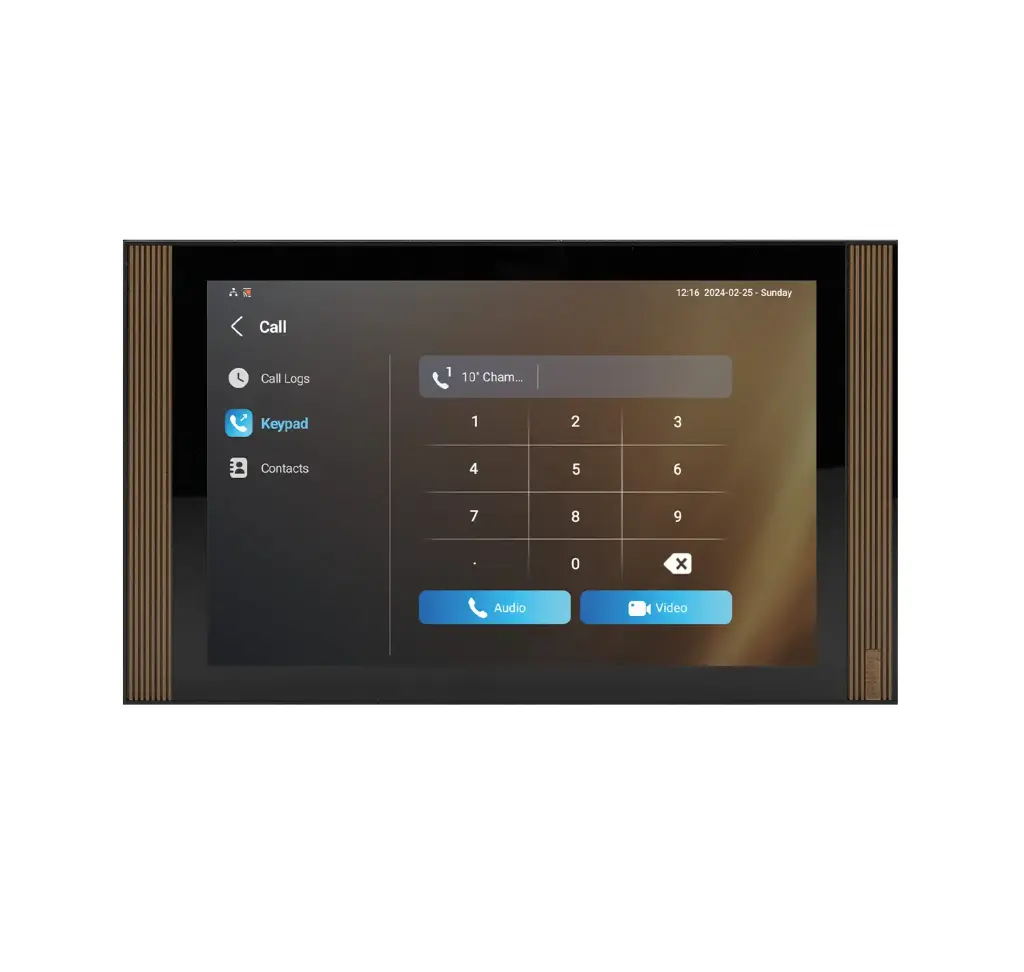 10" Android universal SIP indoor video unit, bronze rustic