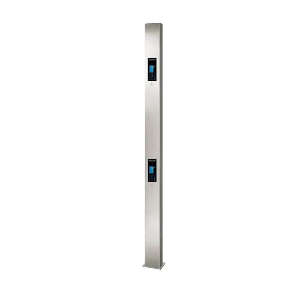 Stainless steel design column for 2x FT800 Wizard Prestige, 250x17x10 cm