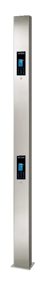 Stainless steel design column for 2x FT800 Wizard Prestige, 250x17x10 cm