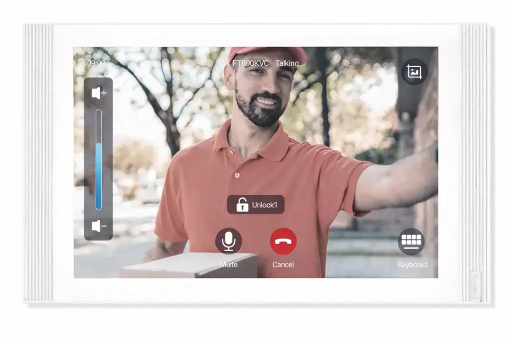 Station vidéo intérieure universelle SIP Android 10", blanc