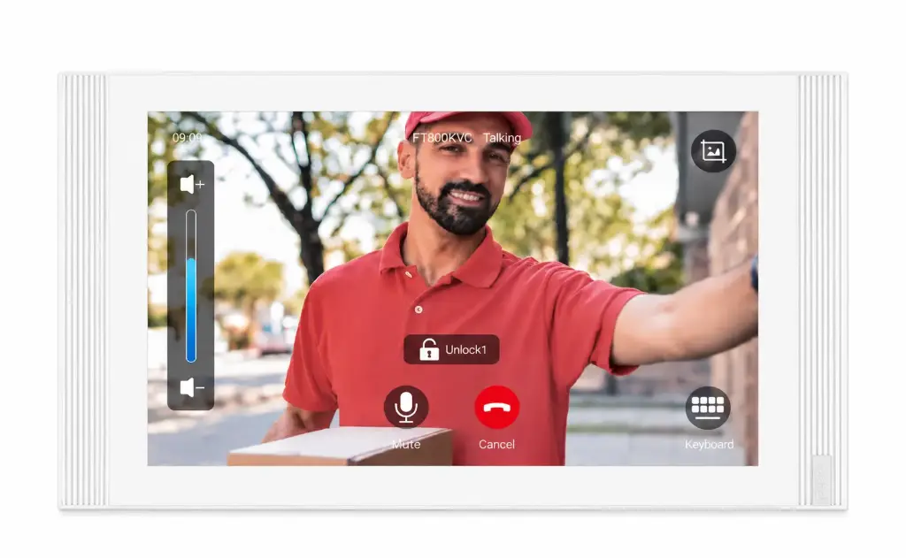Station vidéo intérieure universelle SIP Android 10", blanc