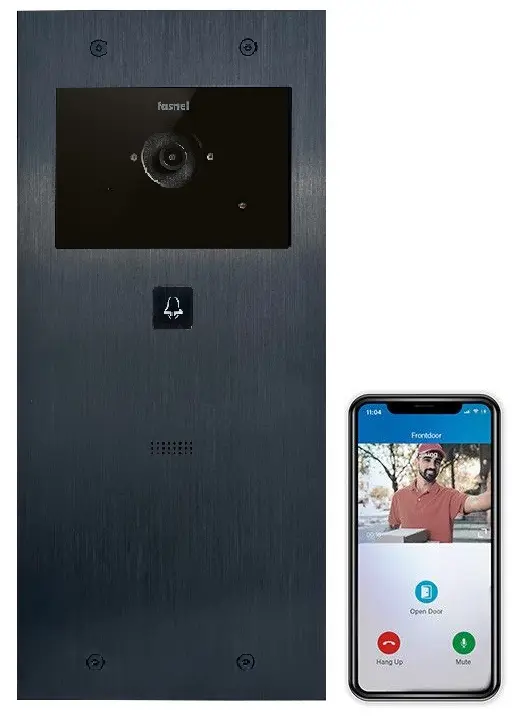 Videokit Plug & Play: Intercom 1 button, both flush and surface mount 349x154mm + 4xApp licences
