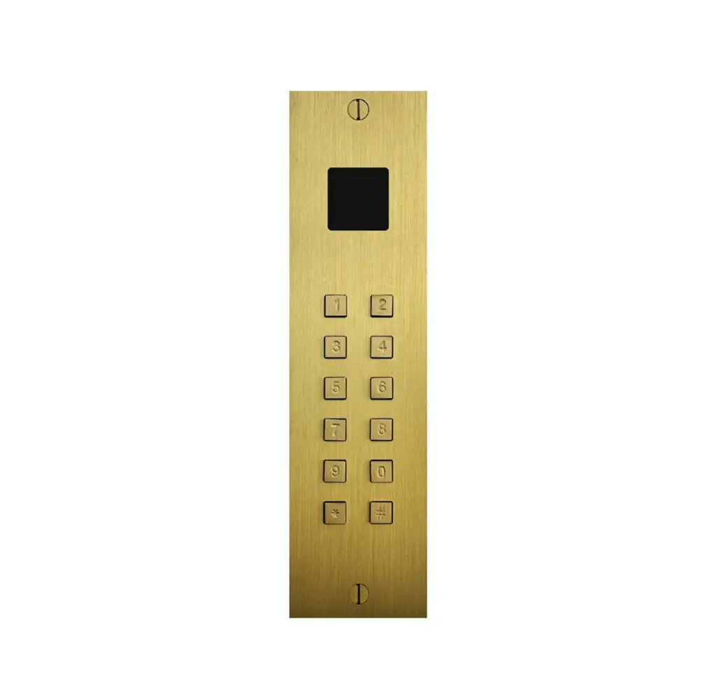Access keypad bronze gold stand alone 2 relays + wiegand+ Proxi flush-mounted 55x211x25mm