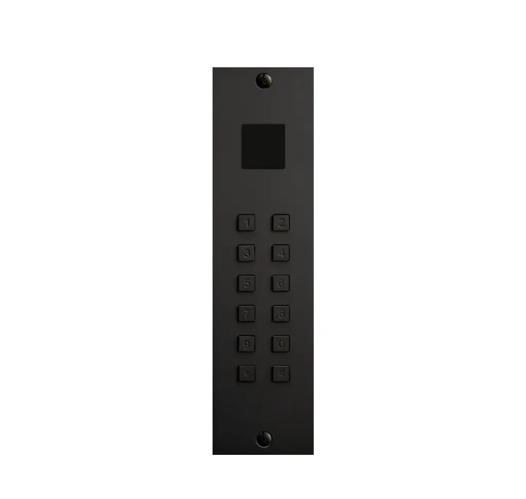 Clavier d'accès bronze mat autonome 2 relais + wiegand+Proxi encastré 55x211x25mm