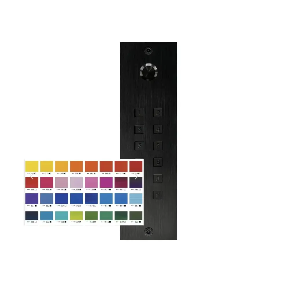 Access keypad + bell button stand alone 2 relays + Wiegand flush-mounted 55x191x25mm. RAL colour of your choice