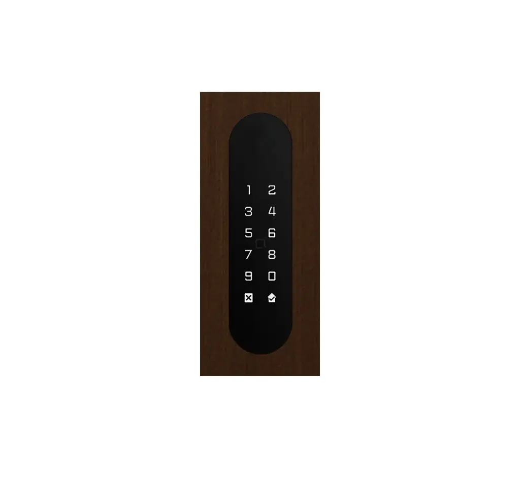 Codeklavier/Badgelezer/Bluetooth/NFC: 1 relais, Wiegand en Cloud.  Bronze rustiek inbouw, 62x188x30 mm