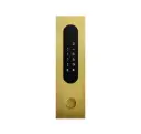 Clavier d'accès/Lecteur badge/Bluetooth/NFC: 1 relais, Wiegand, bouton d'appel et Cloud.  Bronze or, encastré, 62x211x30 mm