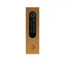 Codeklavier/Badgelezer/Bluetooth/NFC: 1 relais, Wiegand en Cloud.  Bronze goud inbouw met drukknop