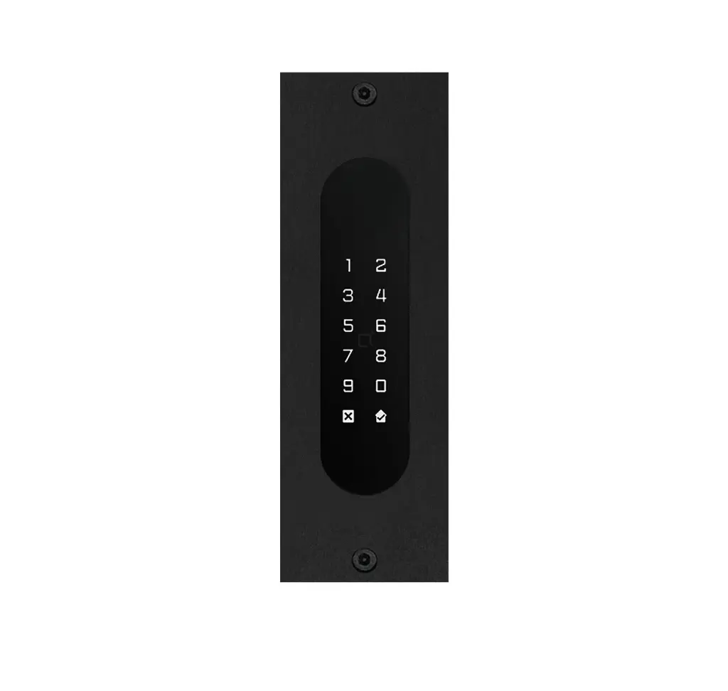Codeklavier/Badgelezer/Bluetooth/NFC: 1 relais, Wiegand en Cloud.  Bronze mat, inbouw, 62x188x30 mm