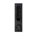 Codeklavier/Badgelezer/Bluetooth/NFC: 1 relais, Wiegand en Cloud.  Zwart alu inbouw met Ekey lezer uitsparing 77x257x30 mm. Zonder ekey lezer.