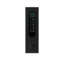 Acces keypad/Badge reader/Bluetooth/NFC/QR reader: 1 relay, Wiegand, bell button and Cloud.  Alu black, flush mounted, 62x211x30 mm