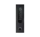 Clavier d'accès/Lecteur badge/Bluetooth/NFC/Lecteur QR: 1 relais, Wiegand, bouton d'appel et Cloud.  Alu noir, encastré, 62x211x30 mm