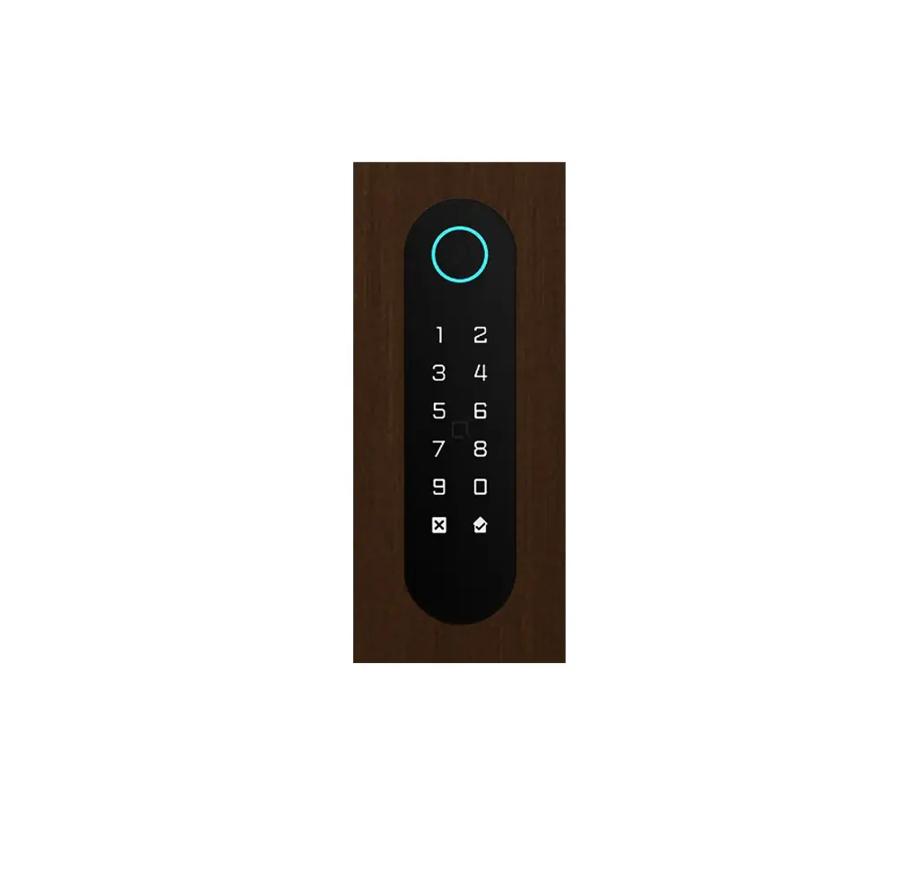 Clavier d'accès/Lecteur badge/Bluetooth/NFC/Lecteur QR: 1 relais, Wiegand et Cloud.  Bronze rustique, encastré, 62x188x30 mm