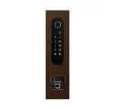 Acces keypad/Badge reader/Bluetooth/NFC/QR reader: 1 relay, Wiegand and Cloud.  Bronze rustic, flush mounted, with Ekey recess 77x257x30 mm