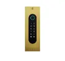 Codeklavier/Badgelezer/Bluetooth/NFC/QR lezer: 1 relais, Wiegand en Cloud.  Bronze goud, inbouw, 62x188x30 mm