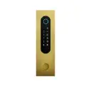 Acces keypad/Badge reader/Bluetooth/NFC/QR reader: 1 relay, Wiegand, bell button and Cloud.  Bronze gold, flush mounted, 62x211x30 mm
