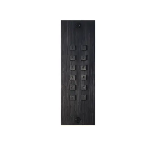 [FTB23KF] Toegangsklavier Zwart alu stand alone 2 relais+wiegand inbouw 55x166x25mm