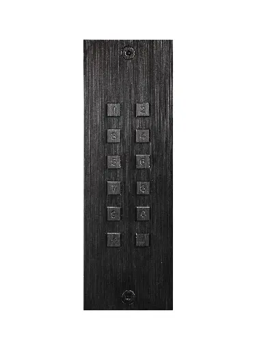 [FTB23KF] Toegangsklavier Zwart alu stand alone 2 relais+wiegand inbouw 55x166x25mm