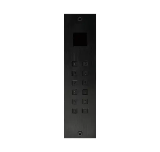 [FTB23KF-PROXI] Clavier d'accès alu noir autonome 2 relais + wiegand+Proxi encastré 55x211x25mm