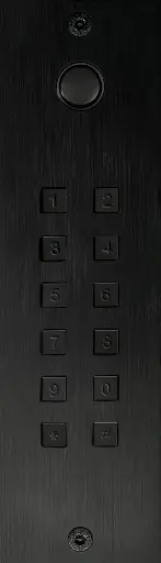 [FTB23KPBF] Access keypad Black aluminum + bell button stand alone 2 relays + Wiegand flush-mounted 55x191x25mm