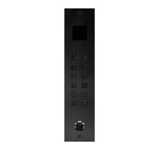 [FTB23KPBF-PROXI] Clavier d'accès Alu noir autonome 2 relais + wiegand+Proxi + bouton d'appel encastré 55x239x25 mm