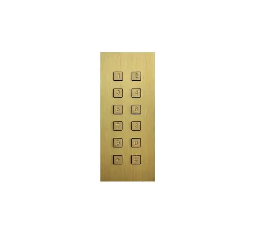 [FTBG23K] Toegangsklavier brons goud stand alone 2 relais +Wiegand opbouw 51x136x25mm