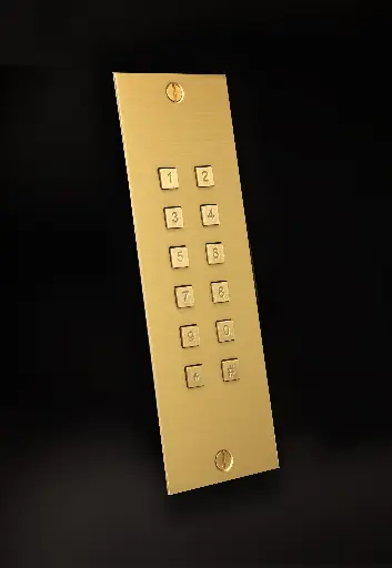 [FTBG23KF] Toegangsklavier brons goud stand alone 2 relais+wiegand inbouw 55x166x25mm