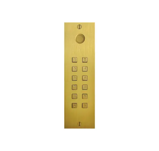 [FTBG23KPBF] Access keypad bronze gold + bell button stand alone 2 relays + Wiegand flush-mounted 55x191x25mm