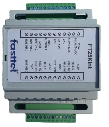[FT25KINT] Interface avec 2 relais pour FT25K/FTXX24K/FTXX23K. Ce module s'installe dans la maison pour une sécurité accrue.