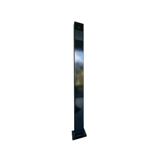 [FT600AZL] Aanmeldzuil voor FT600 of FT600K videofoon buitenpost. Afgewerkt in zwart structuur mat RAL9005 met afmeting 1700x140x80mm