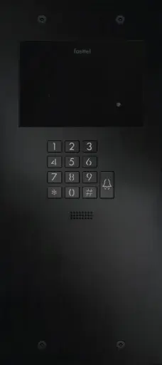 FT600KSIP-L | The FT600KSIP-L is an intercom with 2 sip accounts, black anodized and has 1 push button, keypad. 349x154mm.