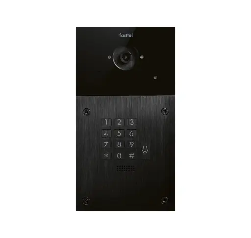 FT600KVC | Doorphone Entry, black,1 Button and keypad, camera (only for expansion of a kit) 216x116mm
