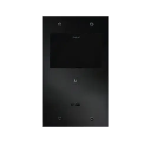 [FT600-M] Le FT600-M est un interphone avec 2 comptes SIP, anodisé noir et doté d'un bouton poussoir. 263x154mm.