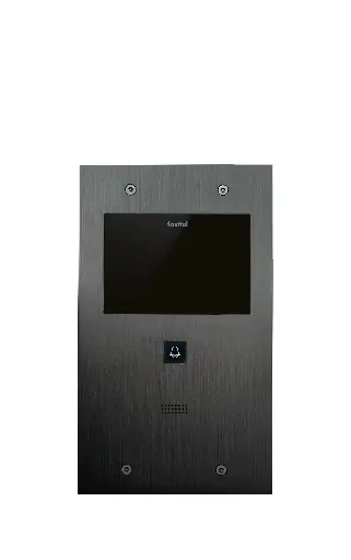 [FT600SIP-M] The FT600SIP-M is an intercom with 2 sip accounts, black anodized and has 1 push button. 263x154mm.